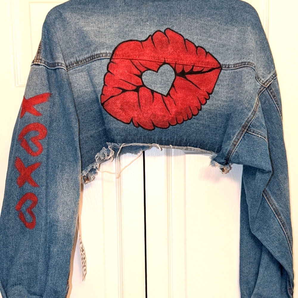 Customized Kiss X❤️X❤️ Jean Jacket.
